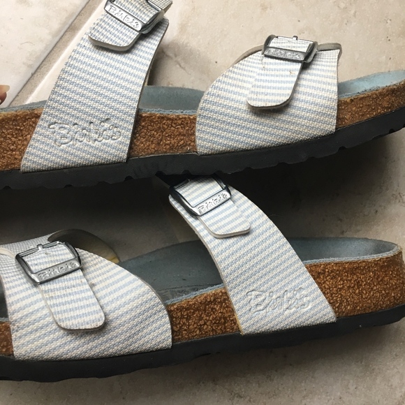 Birkenstock Shoes - Birkenstock Birki's Aziza Stripe Sandals EUC!!!